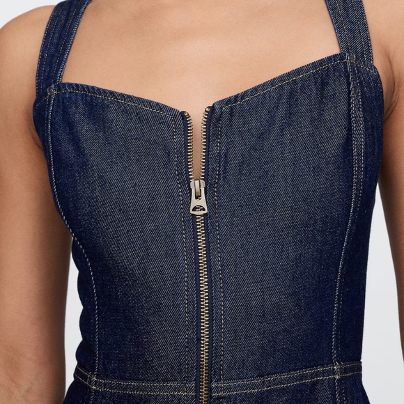 NWT GAP Women's Dark Blue Denim Dress - Picture 2 of 8